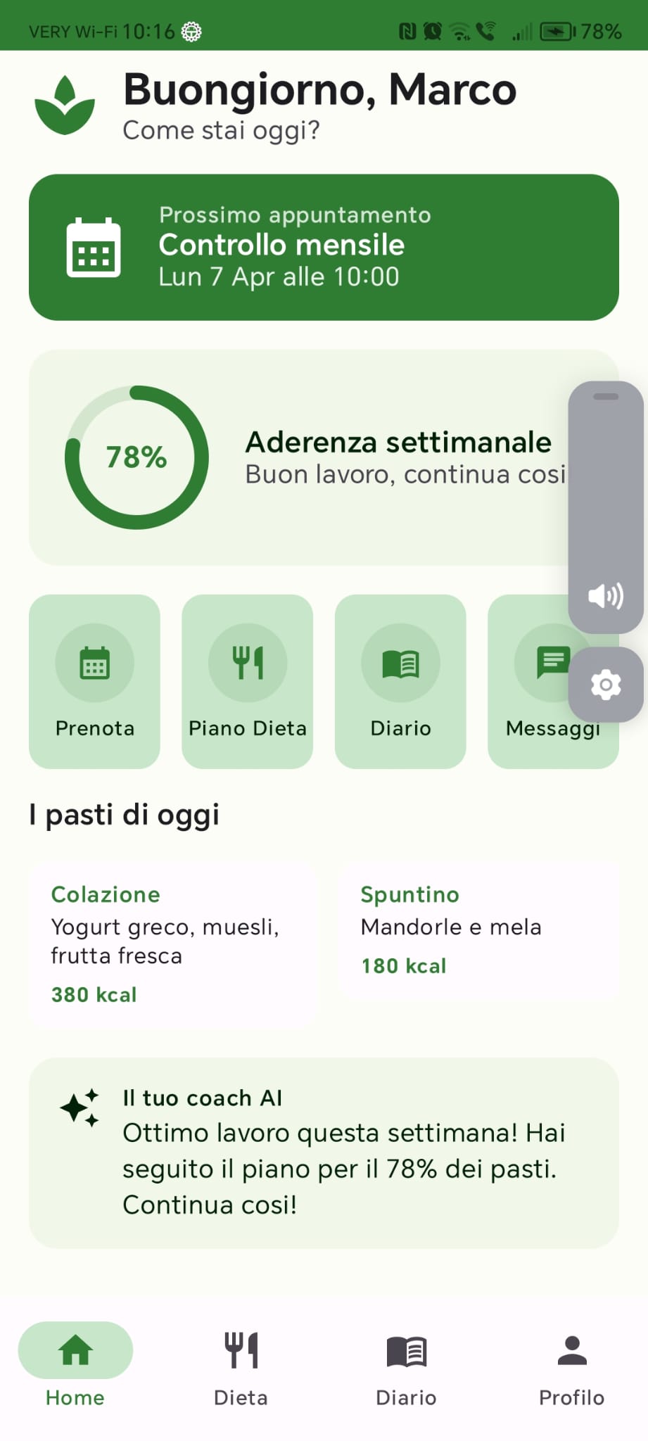 Home paziente BenessereeVita